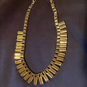 Gold tone statement necklace